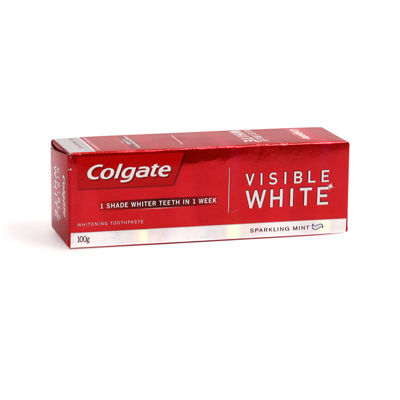 clogate visible white