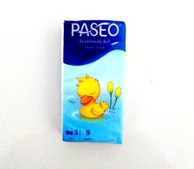 Paseo Facial tissue 3ply 9 sheets