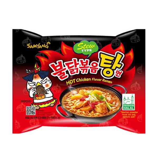 korean noodles stew hot chicken