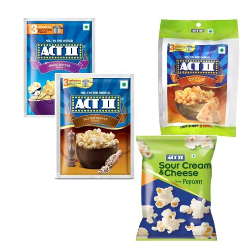 ACT II Popcorn 41g (Cheese, Sour Cream, Butter, Classic) Driftbasket