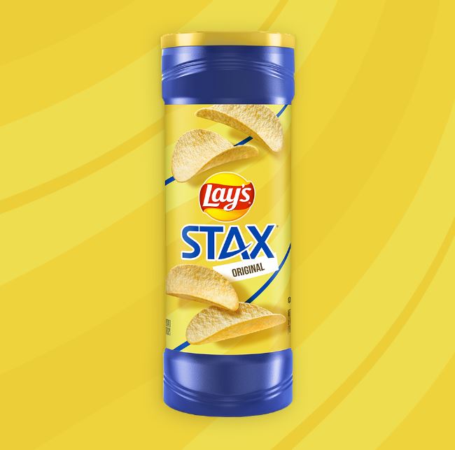 Lay's Stax Potato Chips Sour Cream Onion Can Garden Grocer